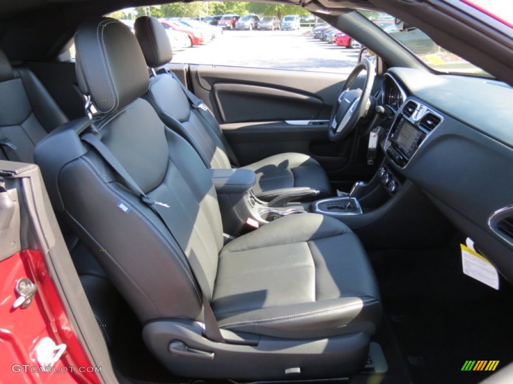 Black Interior 2013 Chrysler 200 Limited Hard Top Convertible Photo #71803314