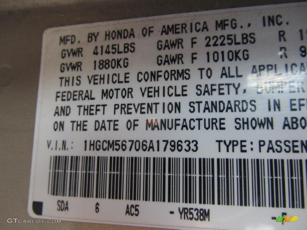 2006 Accord EX Sedan - Desert Mist Metallic / Ivory photo #9