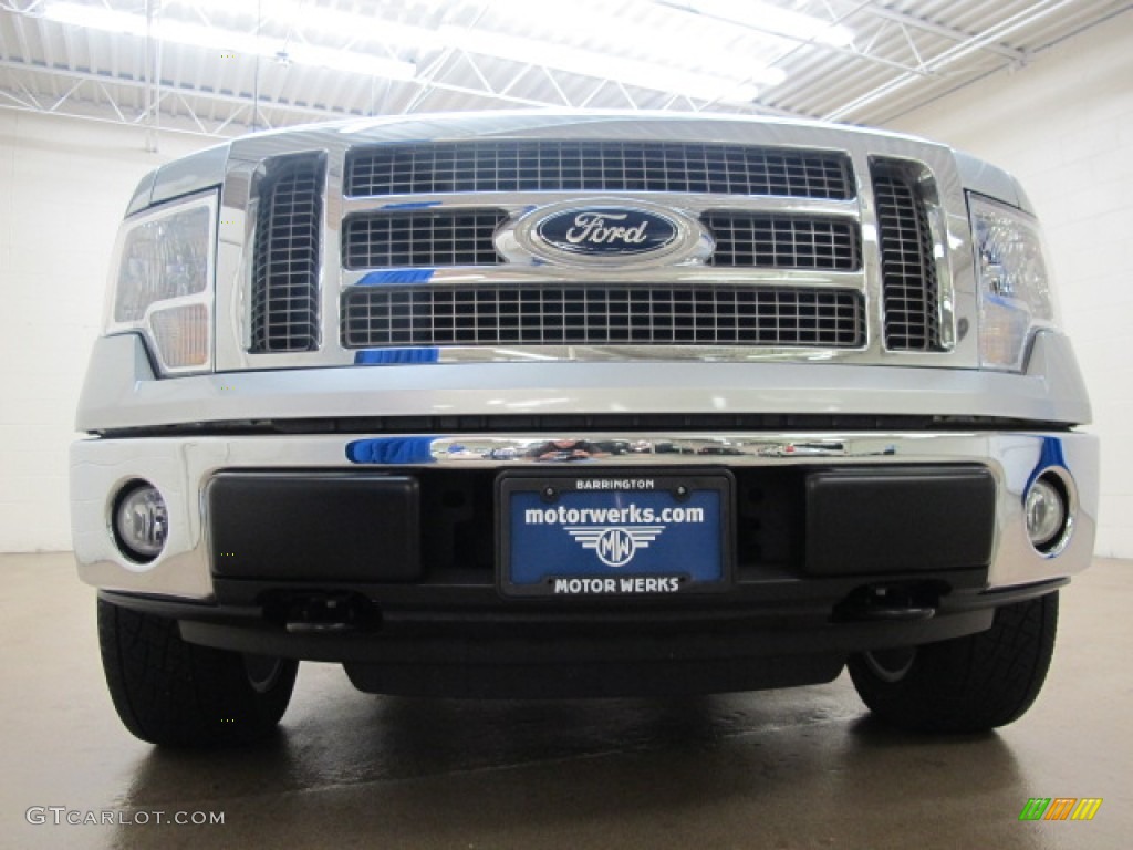 2010 F150 Lariat SuperCrew 4x4 - Ingot Silver Metallic / Black photo #3