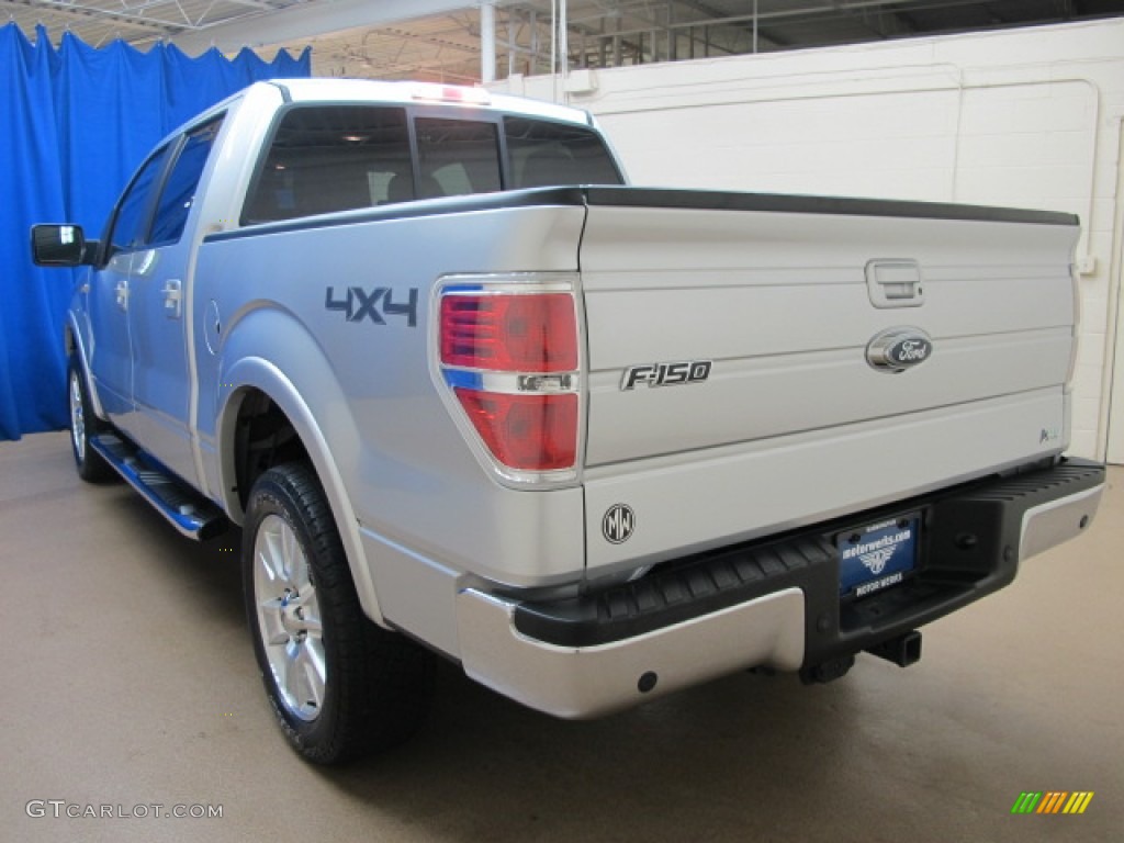 2010 F150 Lariat SuperCrew 4x4 - Ingot Silver Metallic / Black photo #6