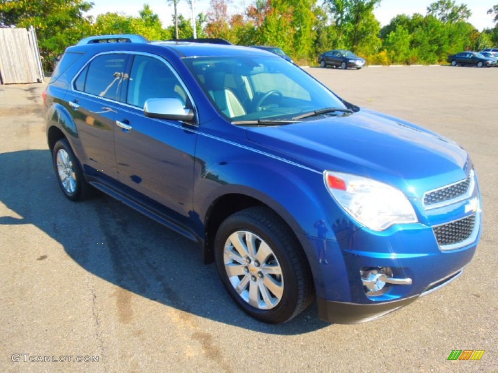2010 Equinox LT - Navy Blue Metallic / Jet Black/Light Titanium photo #2