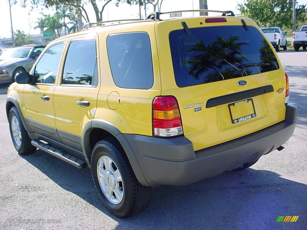 2001 Escape XLT V6 - Chrome Yellow Metallic / Medium Parchment Beige photo #6