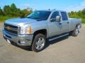 2013 Silver Ice Metallic Chevrolet Silverado 2500HD LT Crew Cab 4x4  photo #1