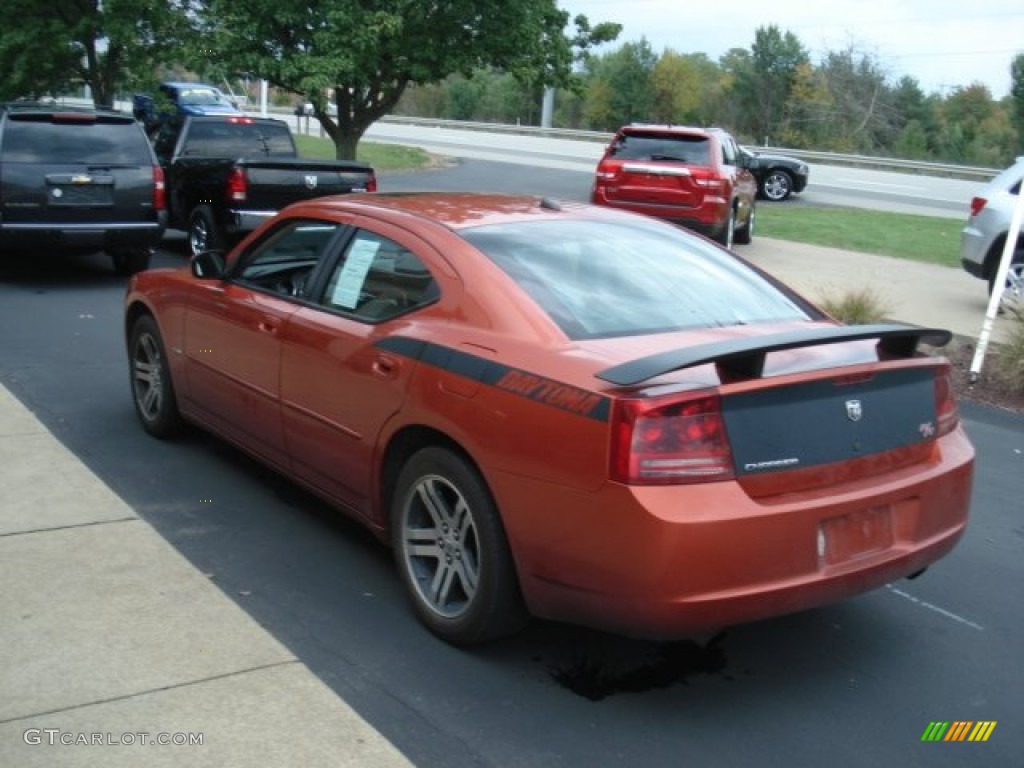 2006 Charger R/T Daytona - Go Mango! Orange / Dark Slate Gray/Light Graystone photo #6