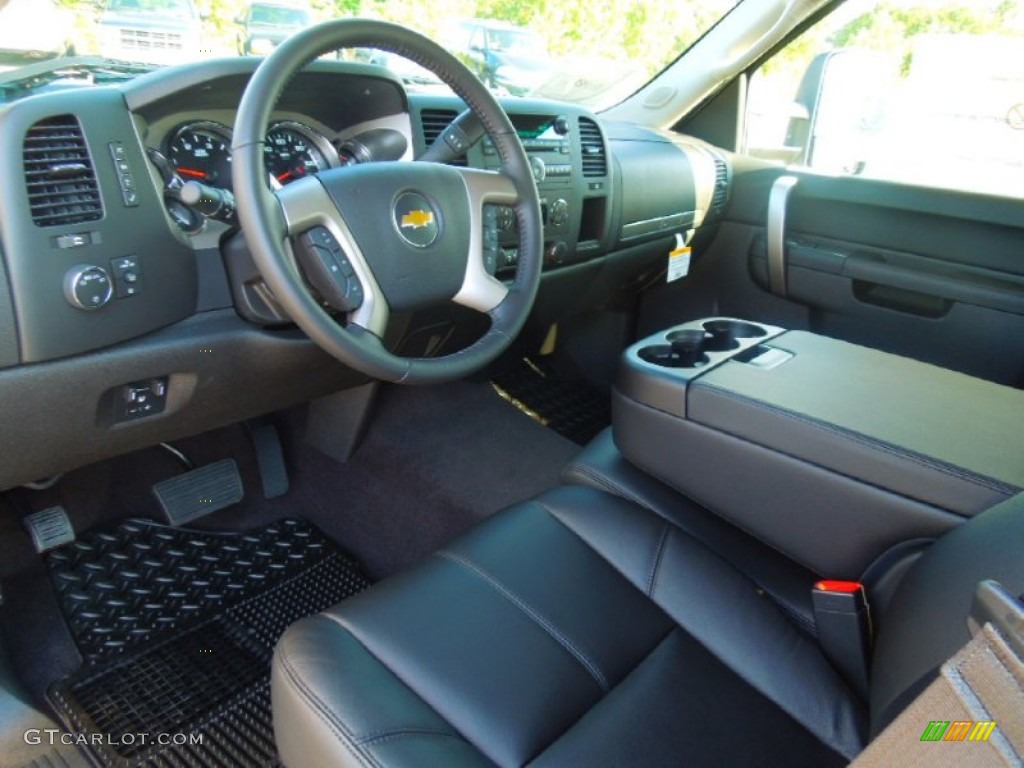 Ebony Interior 2013 Chevrolet Silverado 2500HD LT Crew Cab 4x4 Photo #71809485