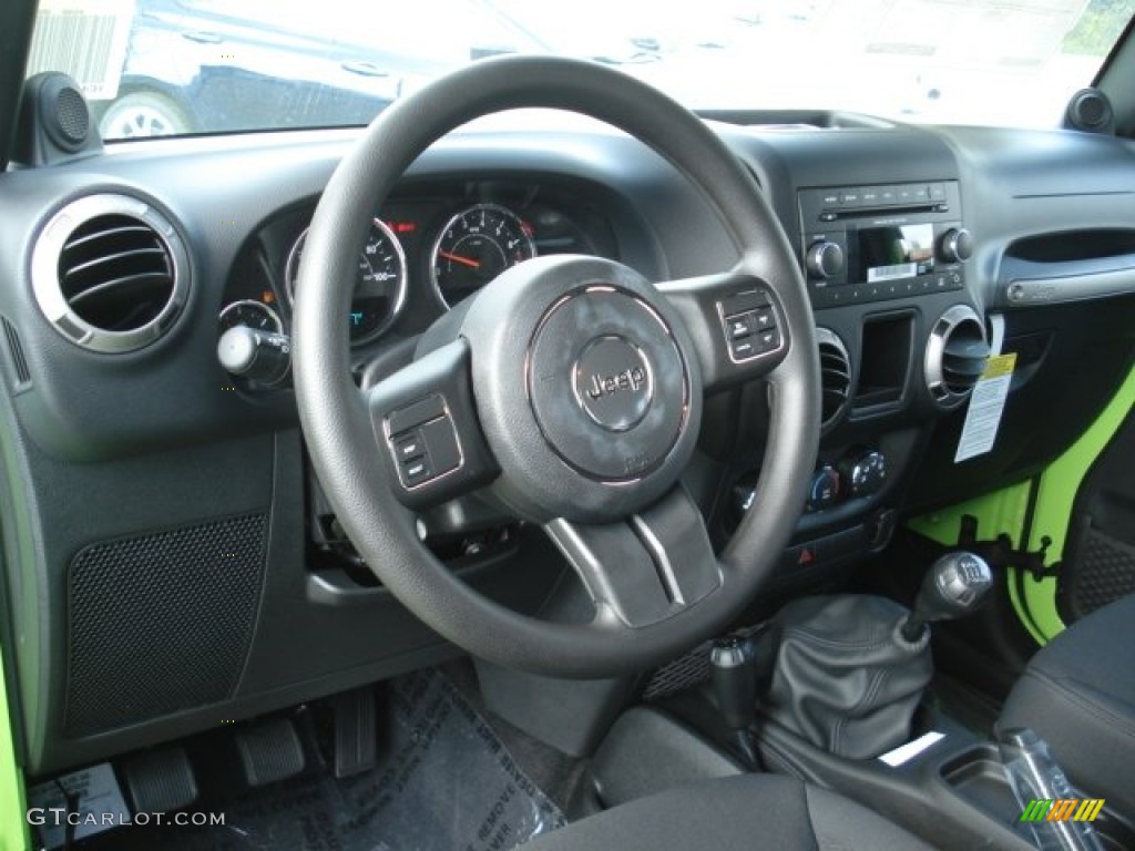 2013 Jeep Wrangler Unlimited Sport 4x4 Black Steering Wheel Photo #71810472