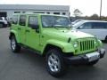 2013 Gecko Green Pearl Jeep Wrangler Unlimited Sahara 4x4  photo #4