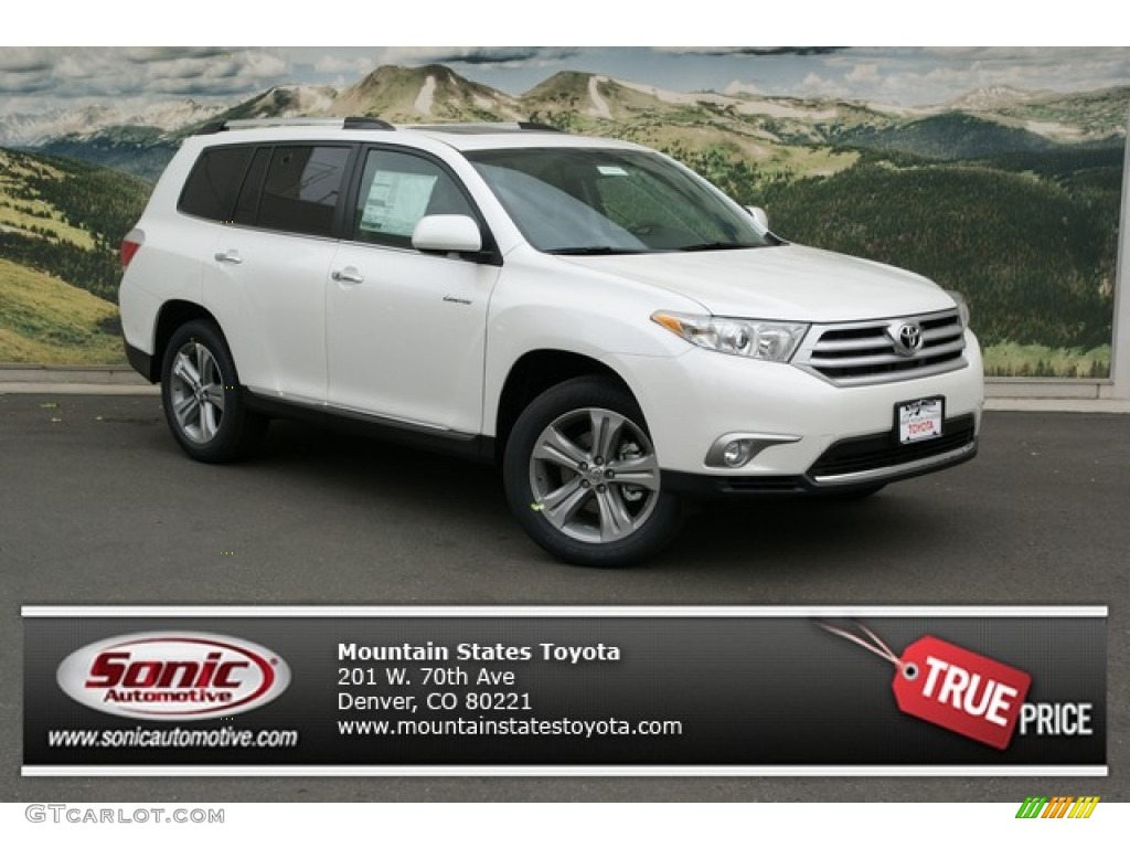 2013 Highlander Limited 4WD - Blizzard White Pearl / Black photo #1