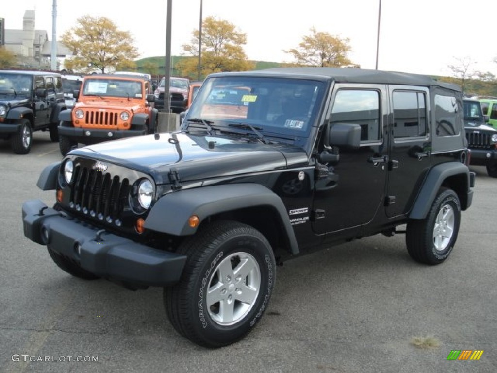 2013 Wrangler Unlimited Sport S 4x4 - Black / Black photo #2