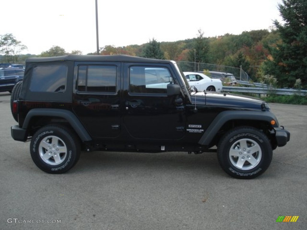 2013 Wrangler Unlimited Sport S 4x4 - Black / Black photo #5