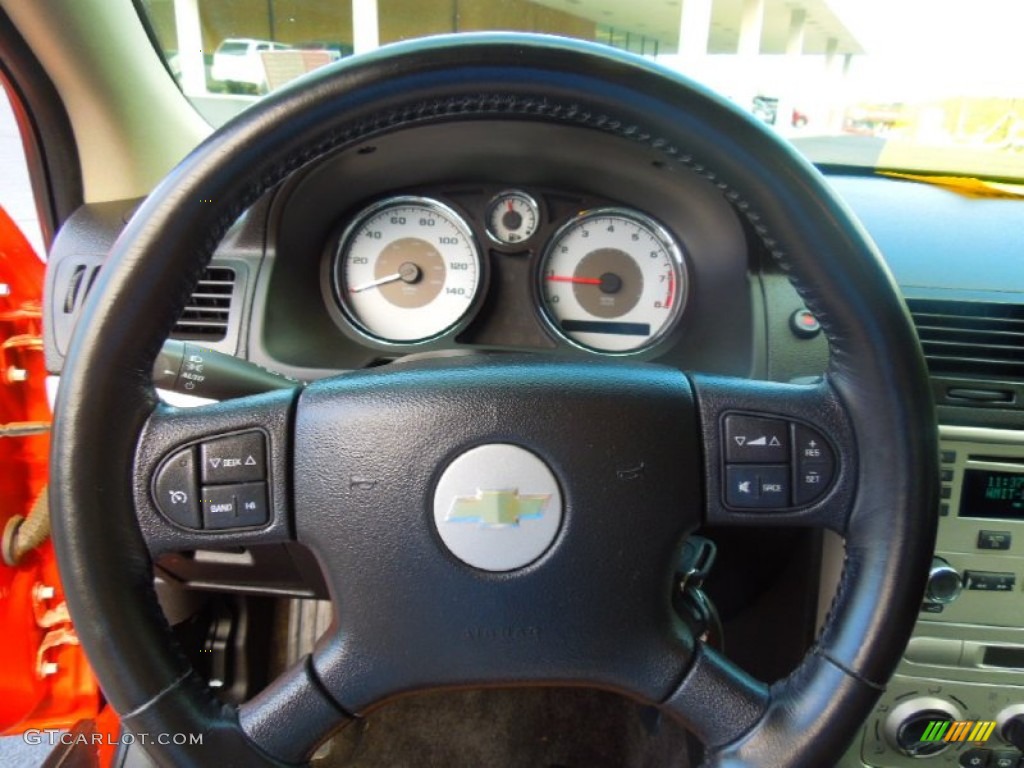 2005 Chevrolet Cobalt LS Coupe Ebony Steering Wheel Photo #71812860