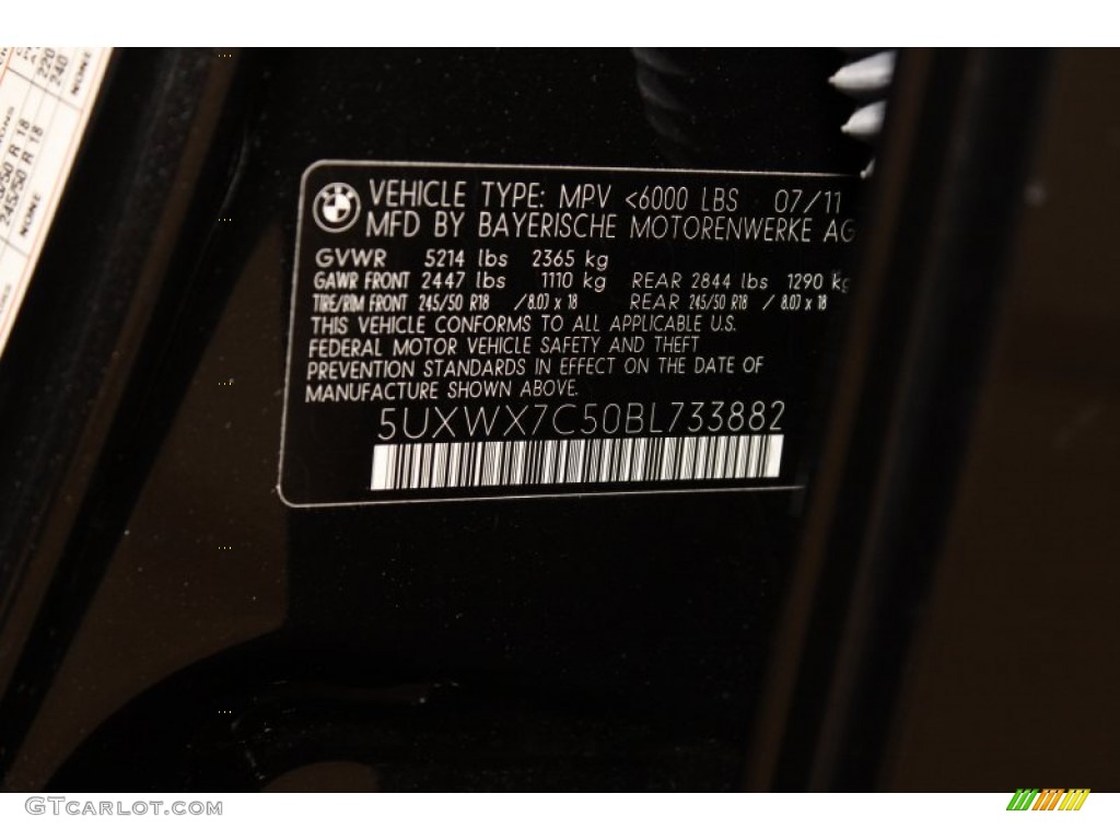 2011 X3 xDrive 35i - Black Sapphire Metallic / Black Nevada Leather photo #30