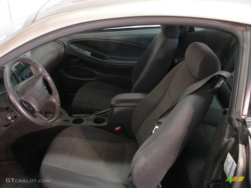 2002 Mustang V6 Coupe - Mineral Grey Metallic / Medium Graphite photo #6