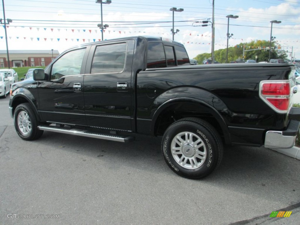 2011 F150 Lariat SuperCrew 4x4 - Ebony Black / Pale Adobe photo #3