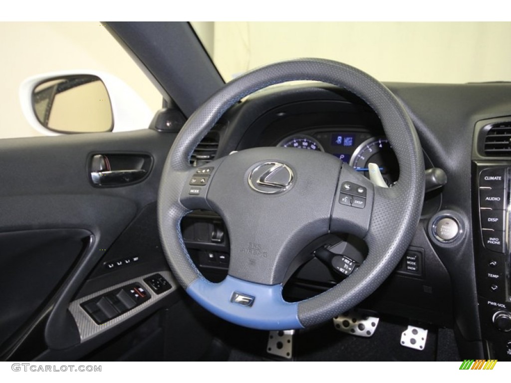 2010 Lexus IS F Black Steering Wheel Photo #71816706