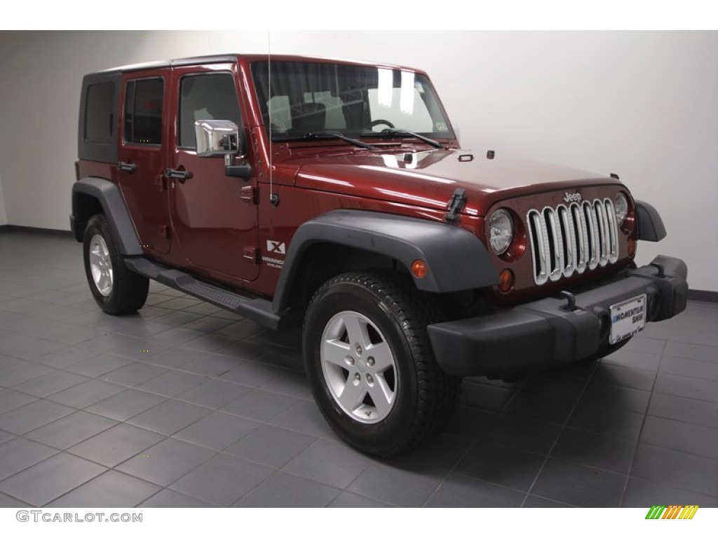 2008 Wrangler Unlimited X 4x4 - Red Rock Crystal Pearl / Dark Slate Gray/Med Slate Gray photo #1