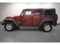 2008 Red Rock Crystal Pearl Jeep Wrangler Unlimited X 4x4  photo #2