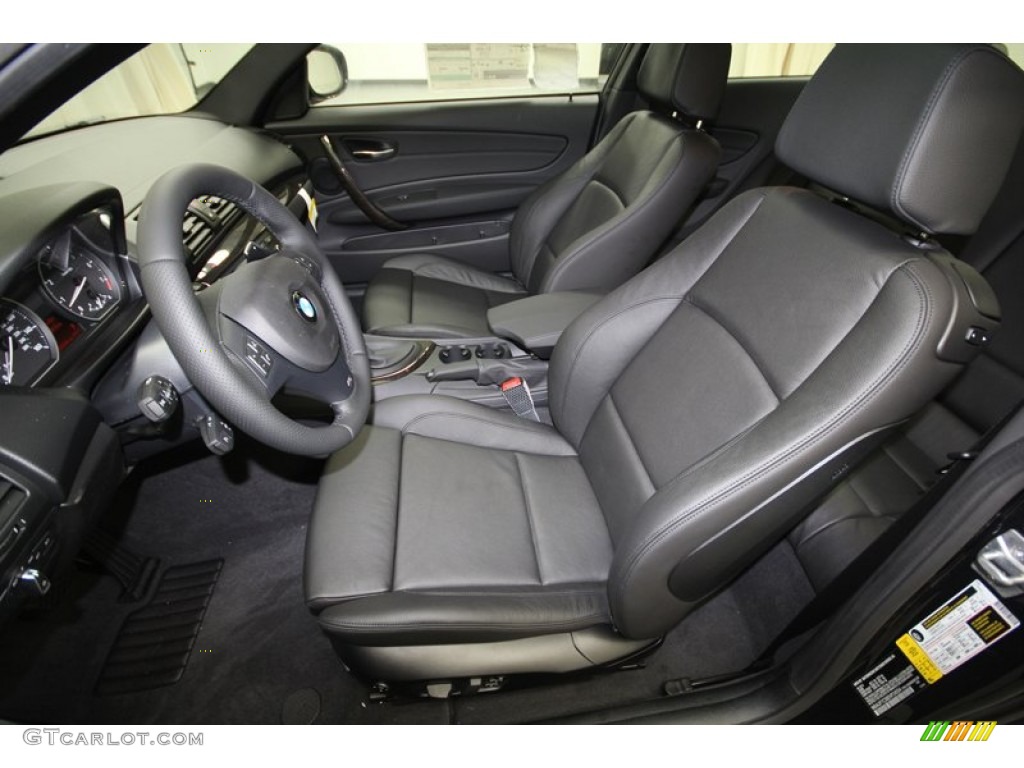Black Interior 2013 BMW 1 Series 128i Coupe Photo #71817102