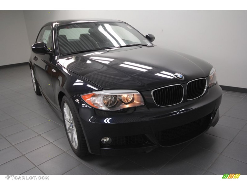 2013 1 Series 128i Coupe - Carbon Black Metallic / Black photo #5