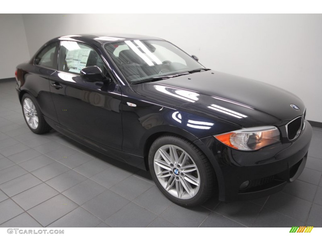 2013 1 Series 128i Coupe - Carbon Black Metallic / Black photo #6