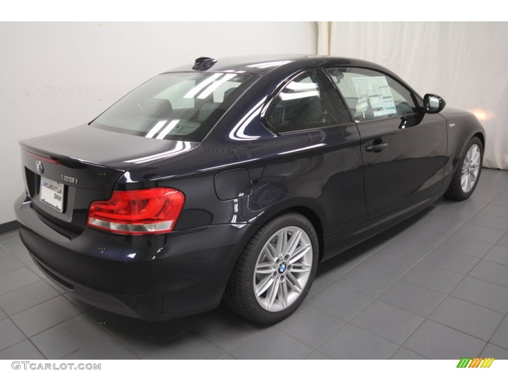 2013 1 Series 128i Coupe - Carbon Black Metallic / Black photo #8