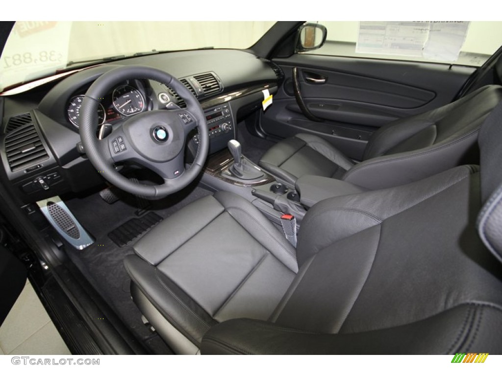 Black Interior 2013 BMW 1 Series 128i Coupe Photo #71817126