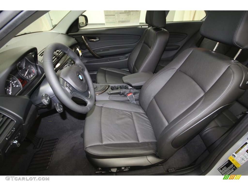 Black Interior 2013 BMW 1 Series 128i Coupe Photo #71817168