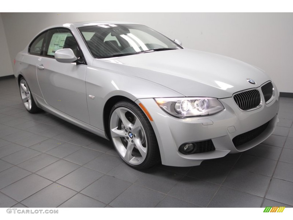 2013 3 Series 335i Coupe - Titanium Silver Metallic / Black photo #1