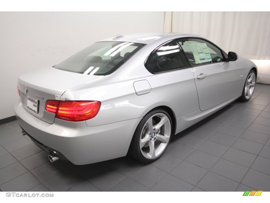 2013 3 Series 335i Coupe - Titanium Silver Metallic / Black photo #8