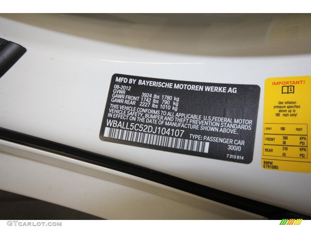 2013 Z4 Color Code 300 for Alpine White Photo #71817588