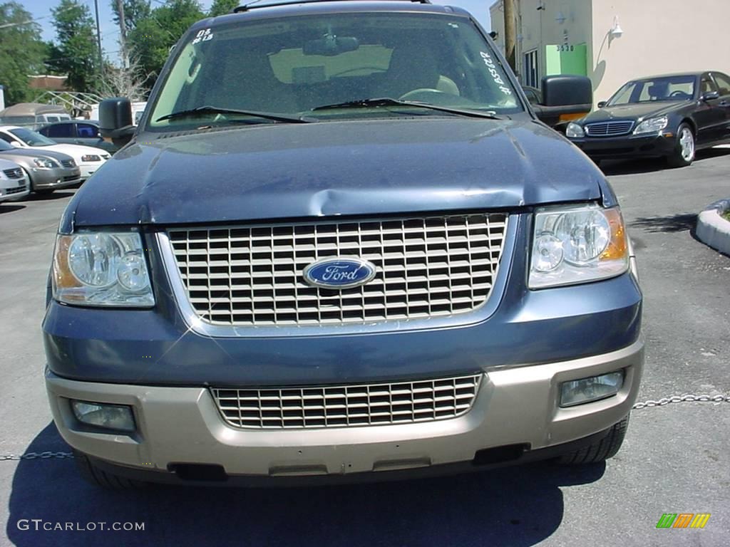 2003 Expedition Eddie Bauer - Medium Wedgewood Blue Metallic / Medium Parchment photo #21