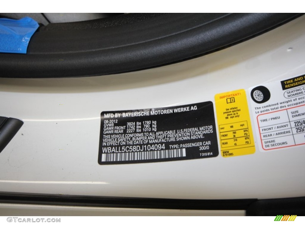 2013 Z4 Color Code 300 for Alpine White Photo #71817663