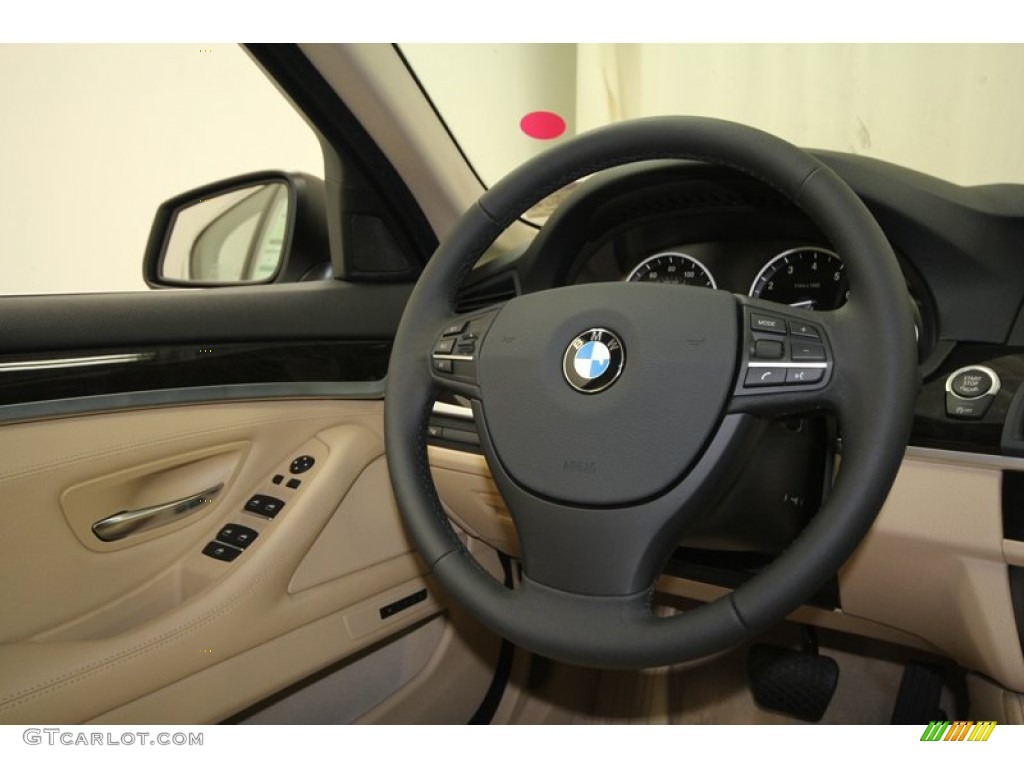 2013 5 Series 528i Sedan - Alpine White / Venetian Beige photo #27