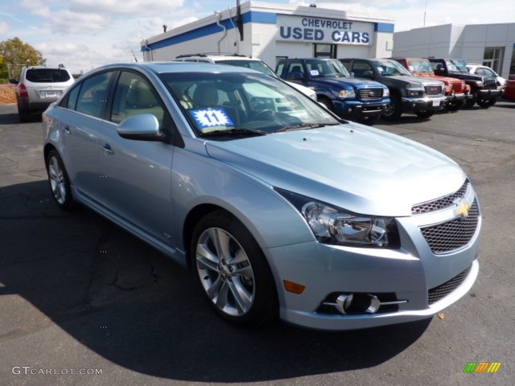 2011 Cruze LTZ - Ice Blue Metallic / Cocoa/Light Neutral Leather photo #1