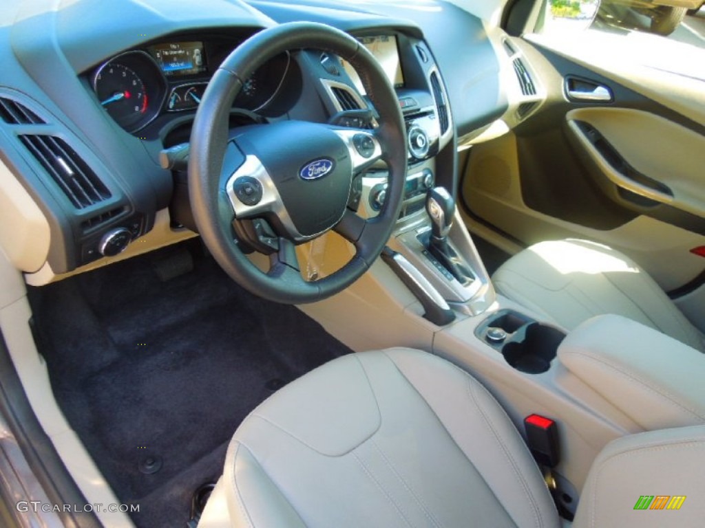 Stone Interior 2012 Ford Focus SEL Sedan Photo #71820629