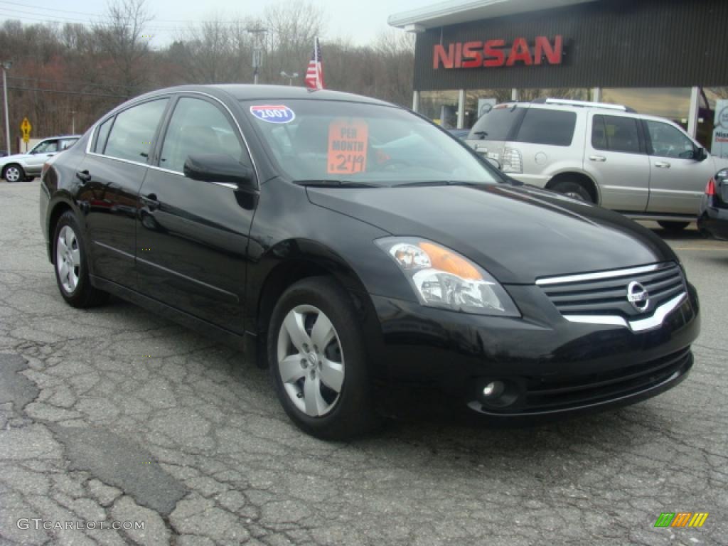 2007 Altima 2.5 S - Super Black / Frost photo #7
