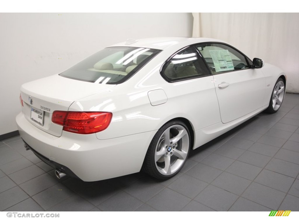 2013 3 Series 335i Coupe - Alpine White / Cream Beige photo #8