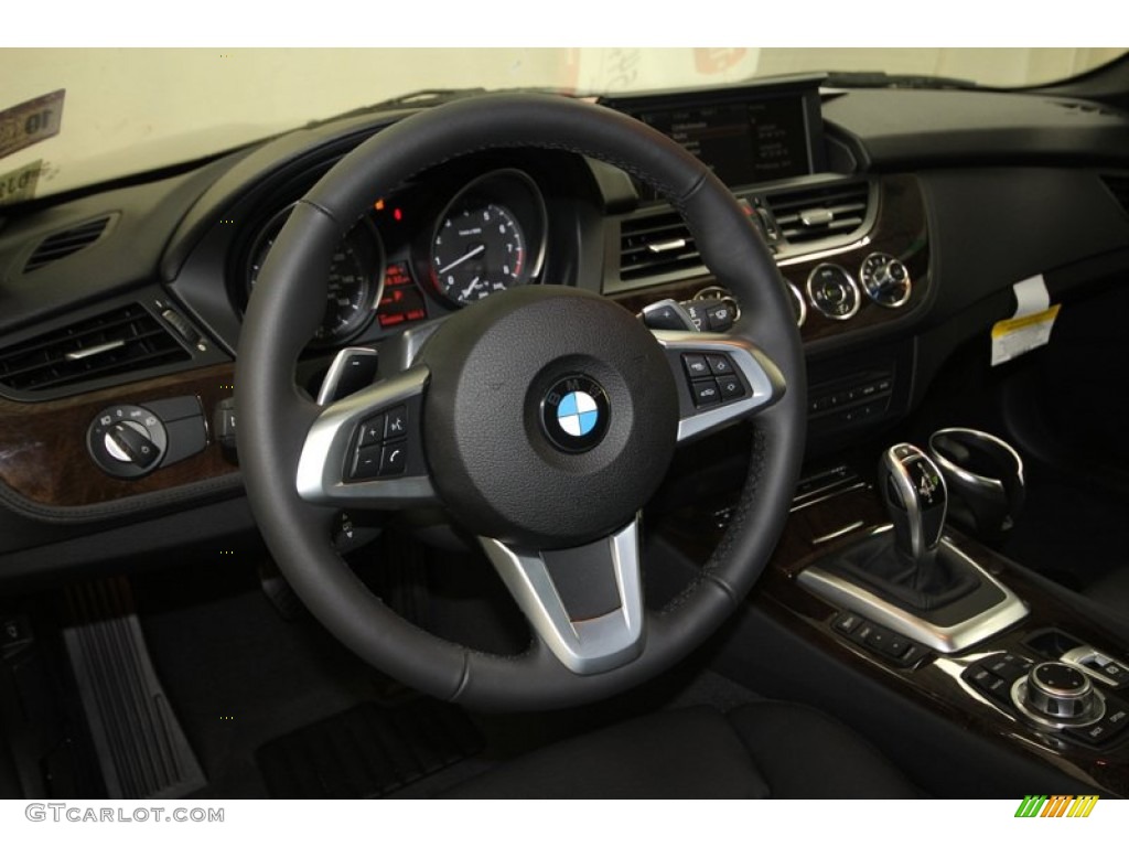 2013 BMW Z4 sDrive 28i Black Steering Wheel Photo #71821961