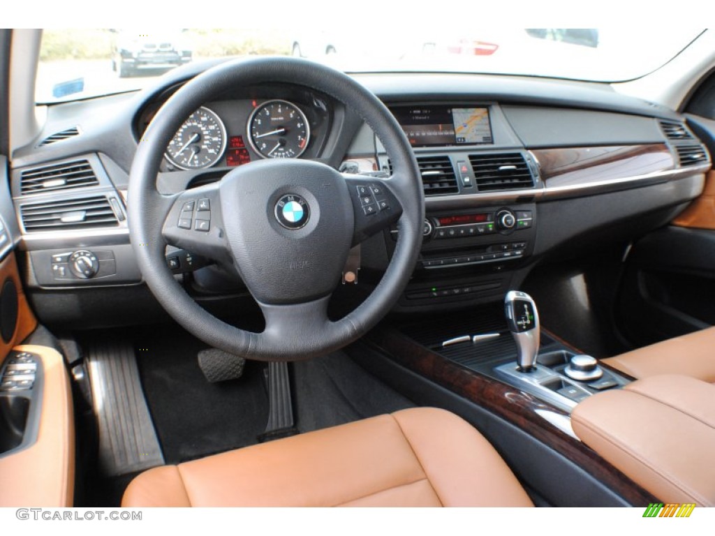 2009 BMW X5 xDrive30i Saddle Brown Nevada Leather Dashboard Photo #71822462