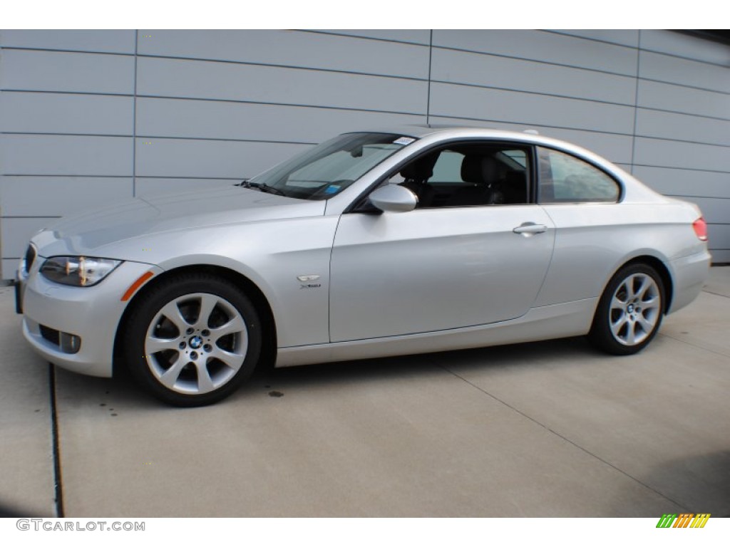 2009 3 Series 328xi Coupe - Titanium Silver Metallic / Black photo #3