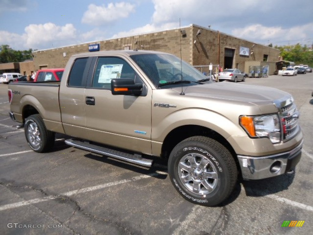 2013 F150 XLT SuperCab 4x4 - Pale Adobe Metallic / Adobe photo #1