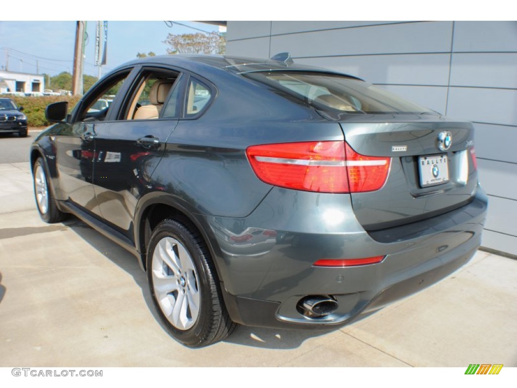 2009 X6 xDrive35i - Tasman Green Metallic / Sand Beige Nevada Leather photo #4