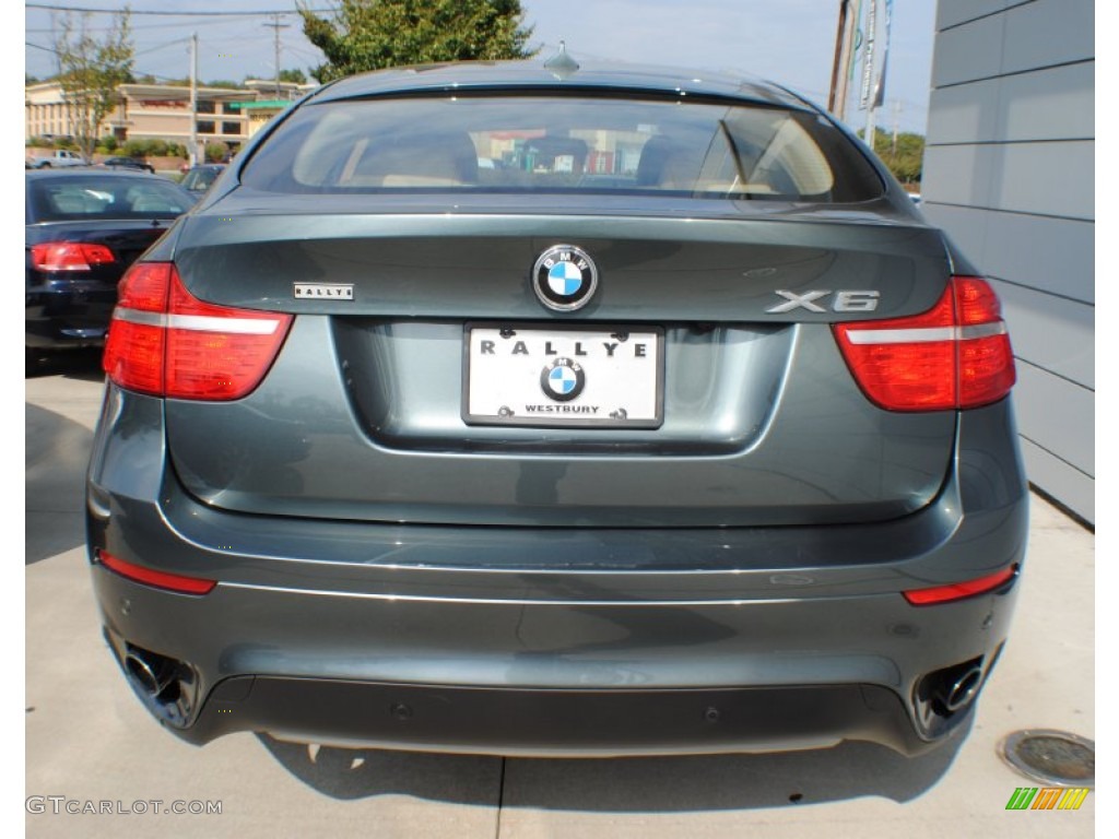 2009 X6 xDrive35i - Tasman Green Metallic / Sand Beige Nevada Leather photo #5