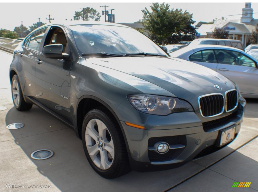 2009 X6 xDrive35i - Tasman Green Metallic / Sand Beige Nevada Leather photo #7