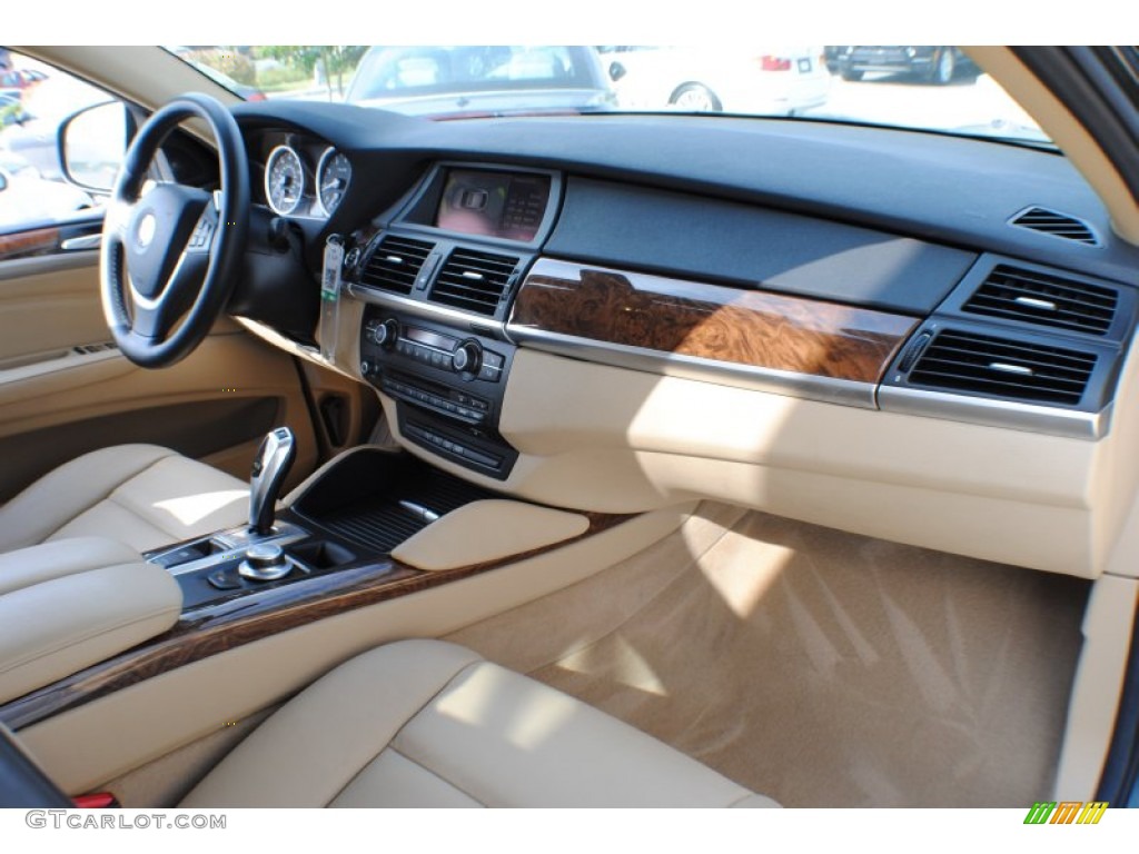 2009 X6 xDrive35i - Tasman Green Metallic / Sand Beige Nevada Leather photo #9
