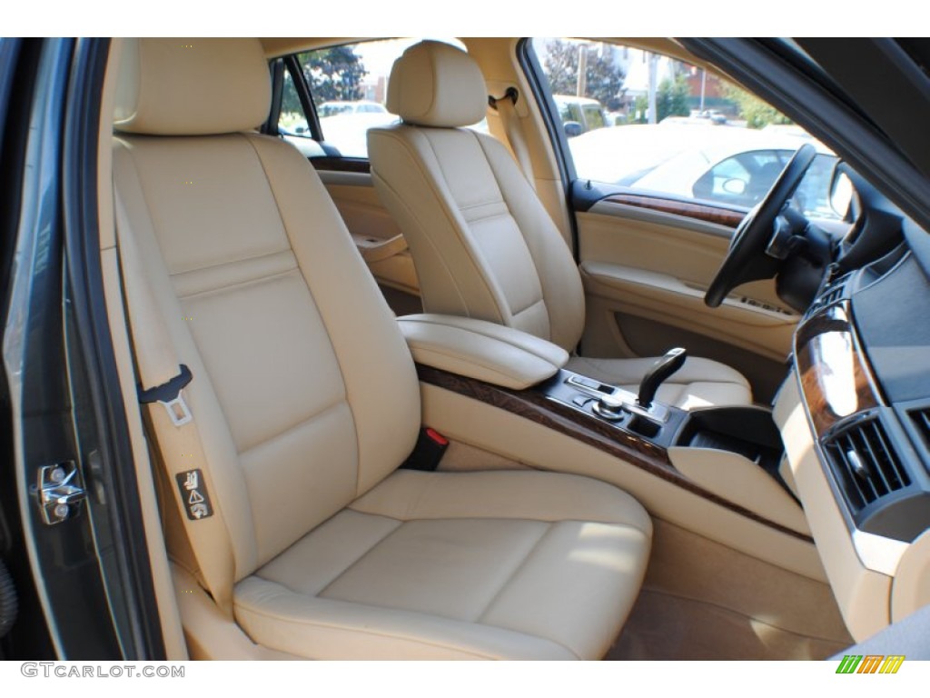 2009 X6 xDrive35i - Tasman Green Metallic / Sand Beige Nevada Leather photo #10