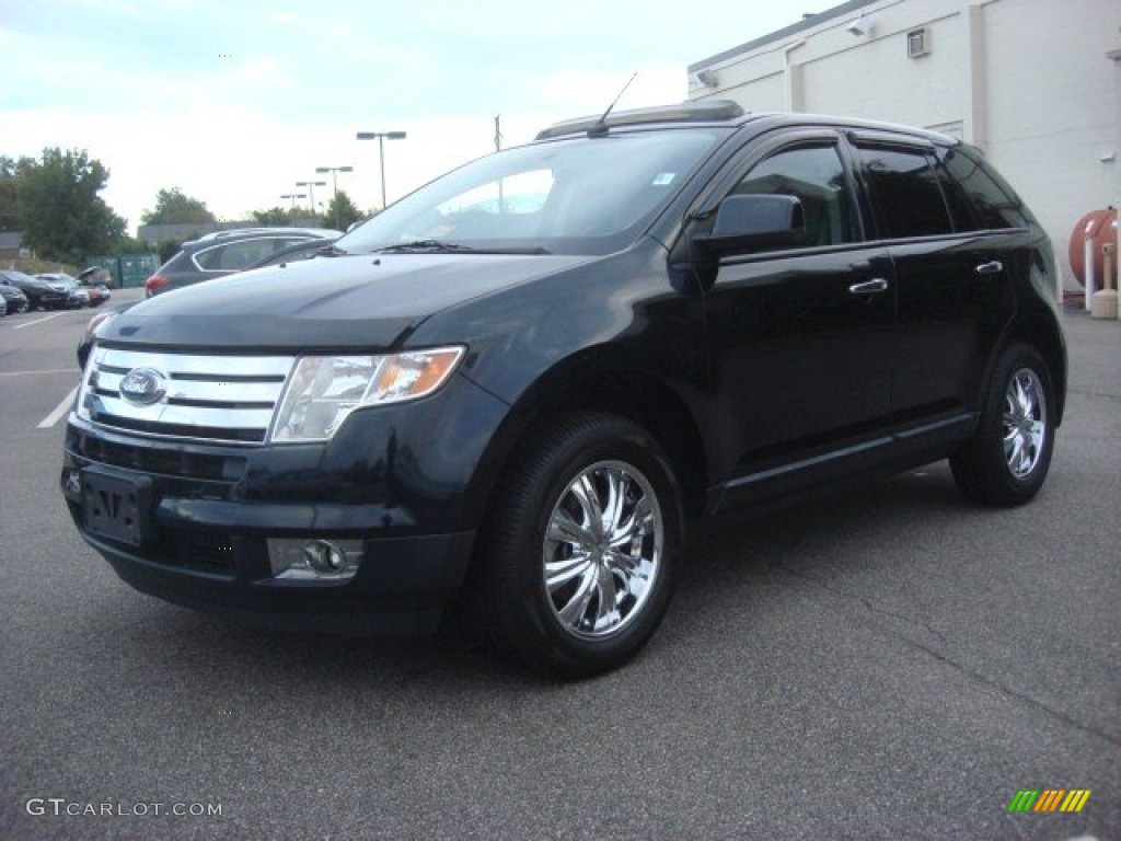 2010 Edge SEL - Dark Ink Blue Metallic / Sport Black Leather/Grey Alcantara photo #7