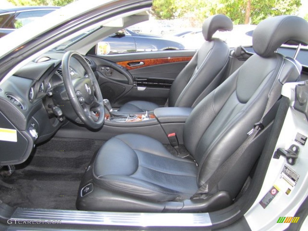 Black Interior 2008 Mercedes-Benz SL 550 Roadster Photo #71825528