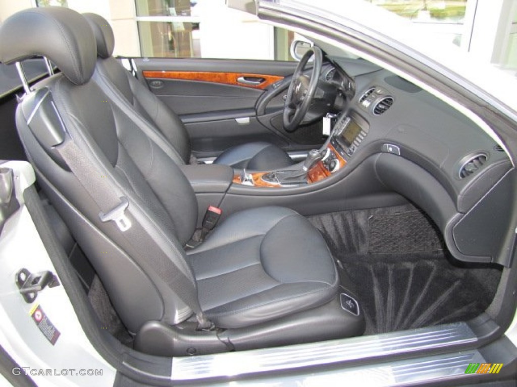 Black Interior 2008 Mercedes-Benz SL 550 Roadster Photo #71825567