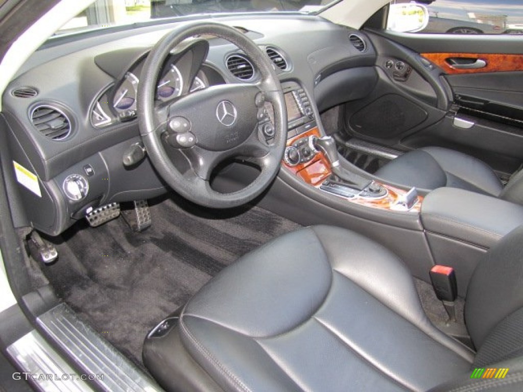 Black Interior 2008 Mercedes-Benz SL 550 Roadster Photo #71825866